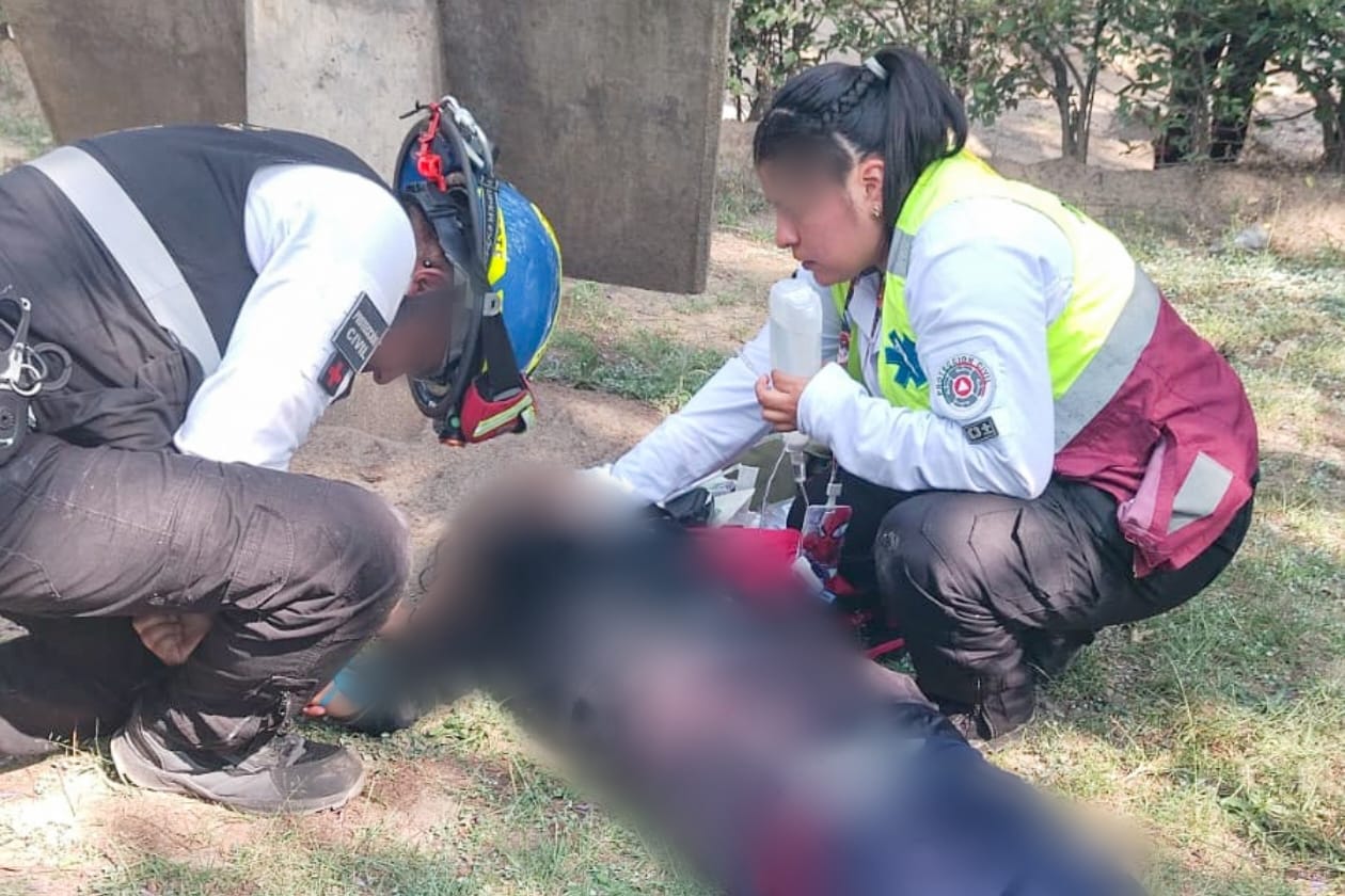 Atención oportuna de policías municipales  y Protección Civil de la capital salvaguarda a joven en Parque Tlahuicole